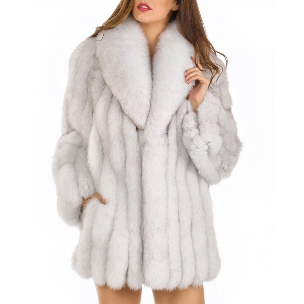 Warm Fluffy Faux Fur Parka Jacket Plus Size Winter Outerwear